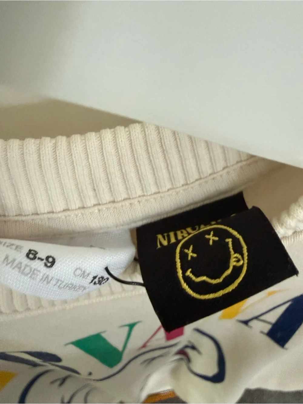 Zara - size 8-9y - Nirvana colorful logo sweatshirt